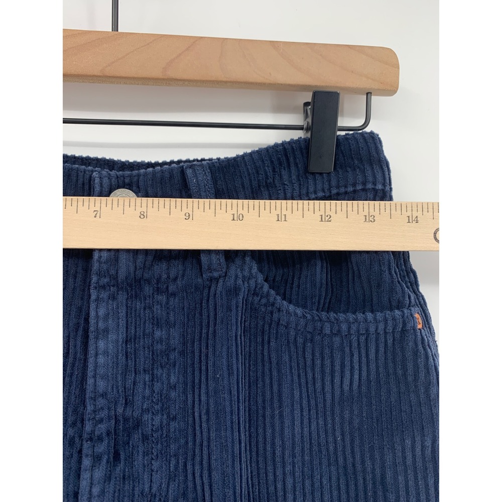 Levis Ribcage Wide Leg Corduroy Pants Women 27 Blue Fall Cotton Boho Classic - Picture 6 of 10